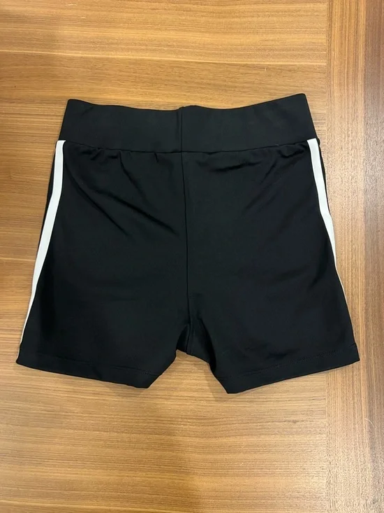 adidas Black Athletic Shorts with White 3-Stripes - Picture 2 of 3